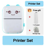 58mm Mini Portable Thermal Printer | Wireless Bluetooth | Photos, Labels & QR Codes | 200DPI | Pink & Blue
