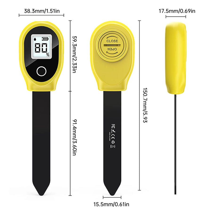 Soil Moisture Sensor Monitor Plants Moist Testing Tool Soil Hygrometer Plant Detector Garden Care Planting Humidity Meter