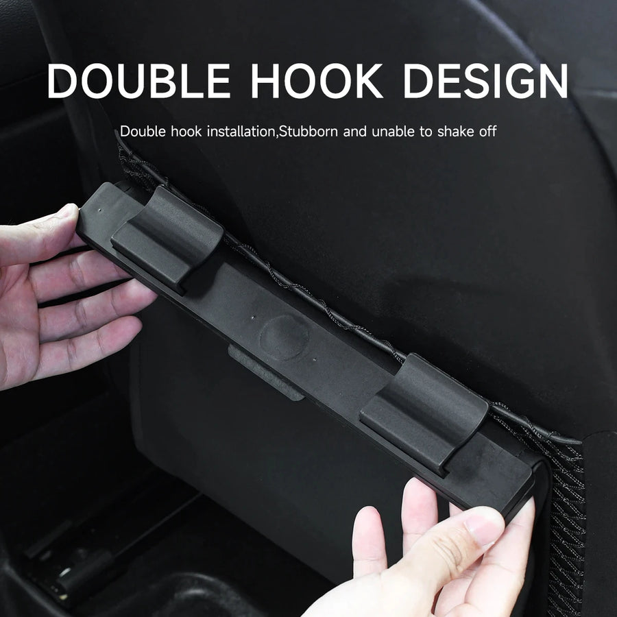 LED Hanging Magnetic Garbage Bag With Light, Waterproof PU Leather Storage Bag for Car Rear Seats, Leak-Proof Car Parts