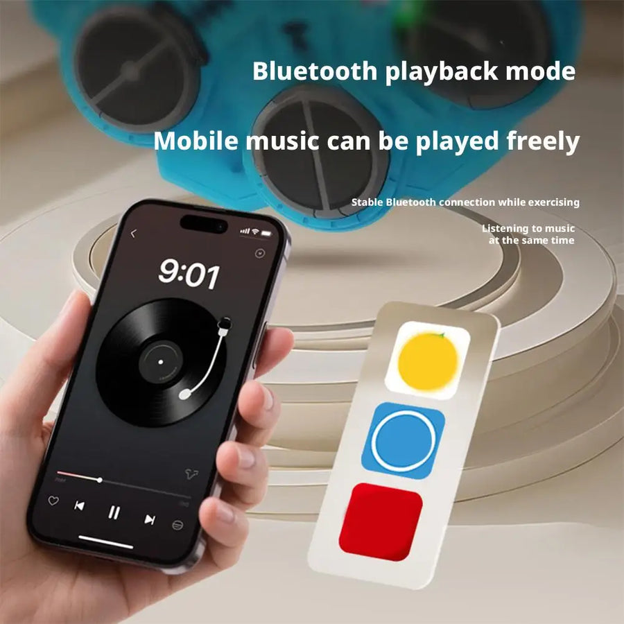 Smart Music Boxing Machine | Wall-Mounted | Bluetooth | LED Lights | 9 Speeds | Kids & Adults