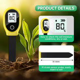 Soil Moisture Sensor Monitor Plants Moist Testing Tool Soil Hygrometer Plant Detector Garden Care Planting Humidity Meter