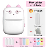58mm Mini Portable Thermal Printer | Wireless Bluetooth | Photos, Labels & QR Codes | 200DPI | Pink & Blue