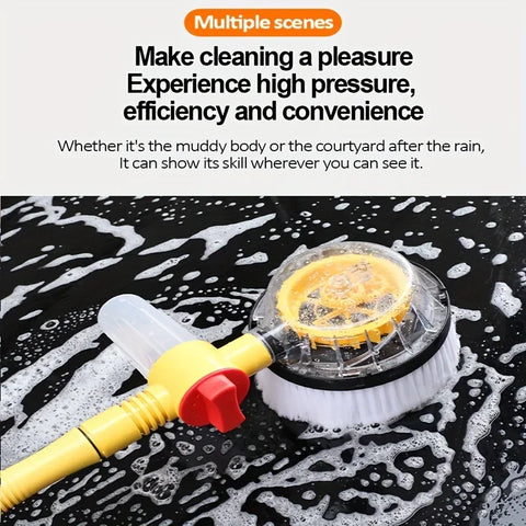 360° Rotating Car Wash Brush | Auto Foam Dispenser | Soft Chenille | Scratch-Free Kit