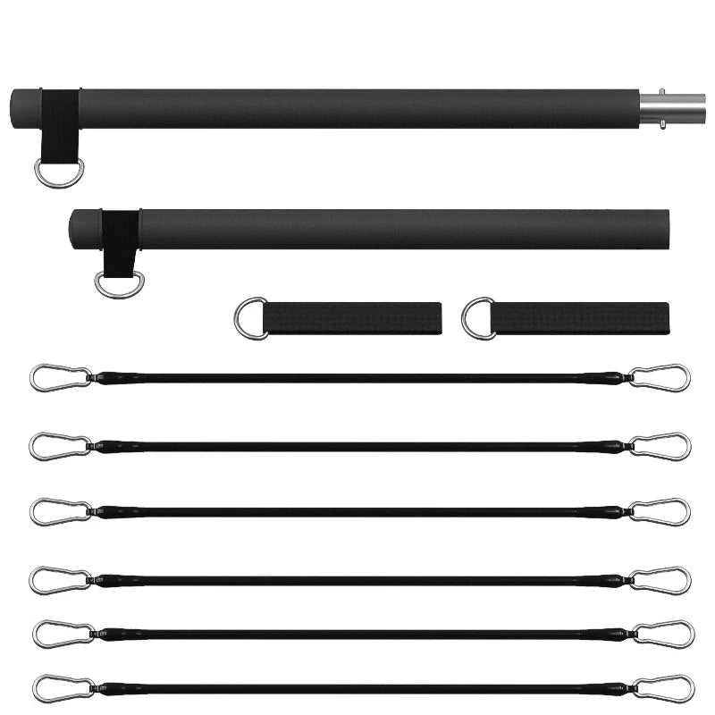 Pilates Resistance Band Kit | Portable Home Gym Set | Full Body Workout
