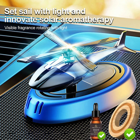 Solar Rotating Car Air Freshener helicopter design