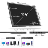 15.6-Inch Portable Monitor | HD 1366x768 | For Laptop, Xbox, PS4/5 & Switch