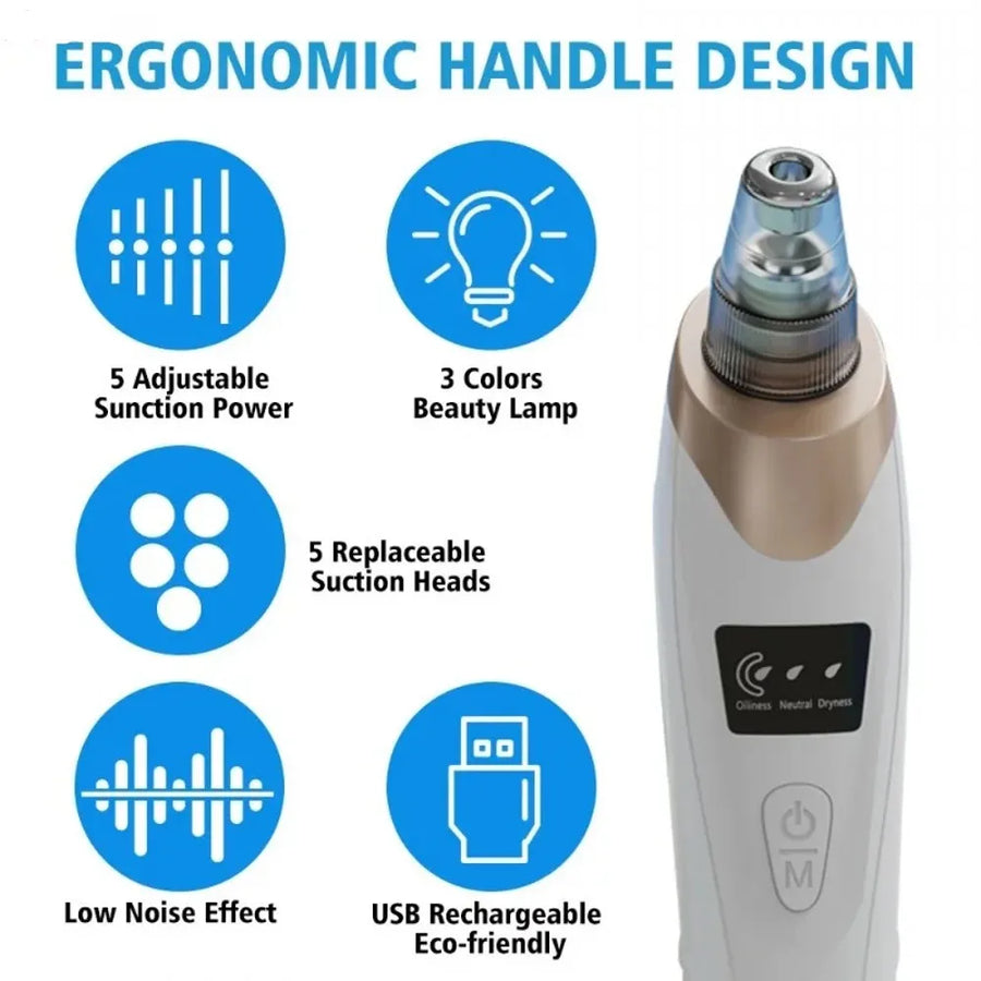 Face Skin Care Tools Electric Blackhead Remover Vacuum Cleaner Black Spots Removal Facial Deep Cleansing Pore Cleaner Machine