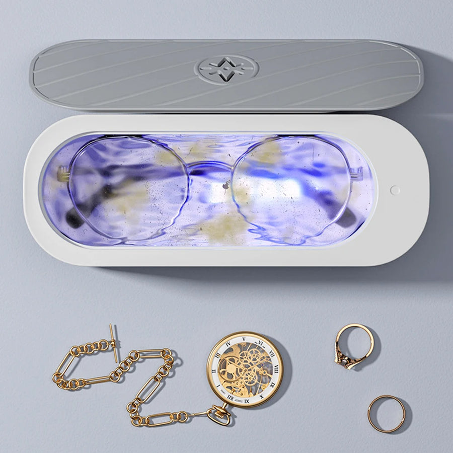 Ultrasonic Jewelry Cleaner Machine | USB Rechargeable | Glasses Watches Rings