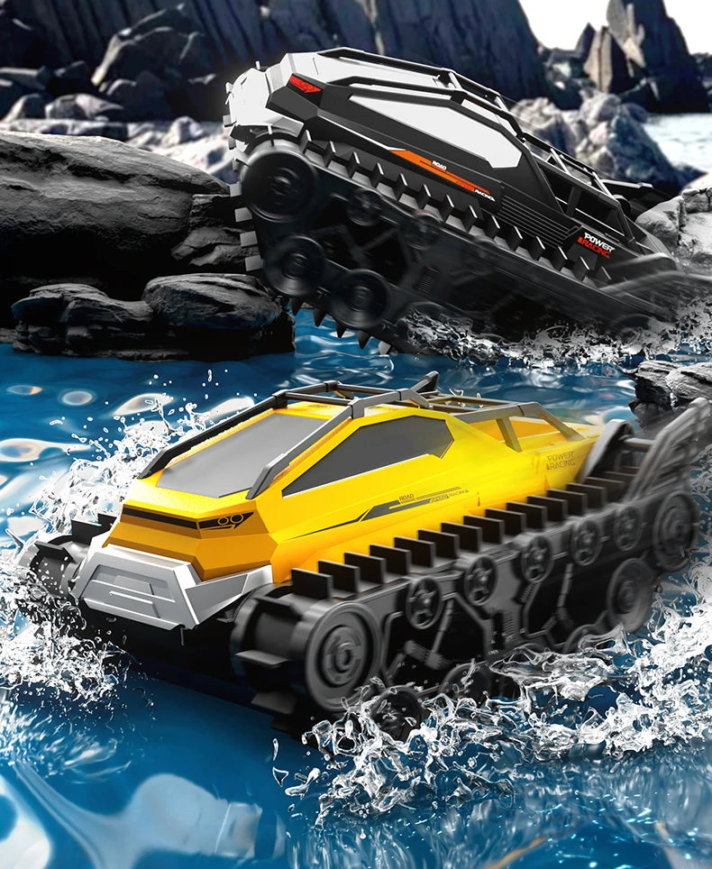 JJRC Q183 RC Tank Amphibious Tracked Tank Remote Control All Terrain Truck Climbing Off-Road Vehicle Waterproof Toy Kid Gifts