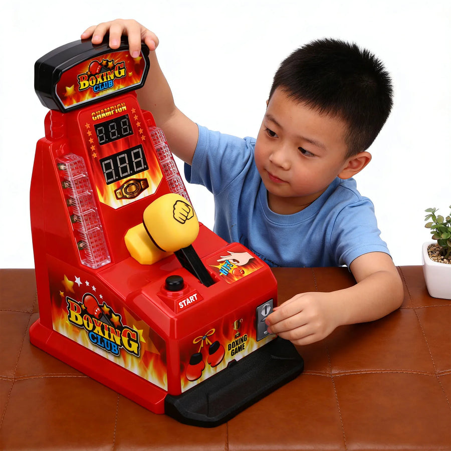 Finger Boxing Machine | Interactive Desktop Toy | LED Lights & Sound Effects | Score Display | Kids & Adults