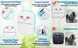 58mm Mini Portable Thermal Printer | Wireless Bluetooth | Photos, Labels & QR Codes | 200DPI | Pink & Blue