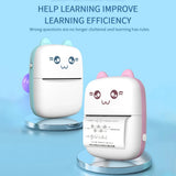 58mm Mini Portable Thermal Printer | Wireless Bluetooth | Photos, Labels & QR Codes | 200DPI | Pink & Blue