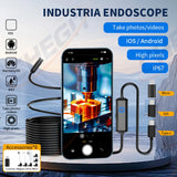 HD Endoscope Inspection Camera | IP67 Waterproof | 8 LED | Type-C & iOS | Car Sewer Pipeline Borescope