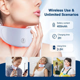 LED Neck Lift Mask | Photon Anti-Wrinkle Skin Tightening | Red & Blue Light Therapy