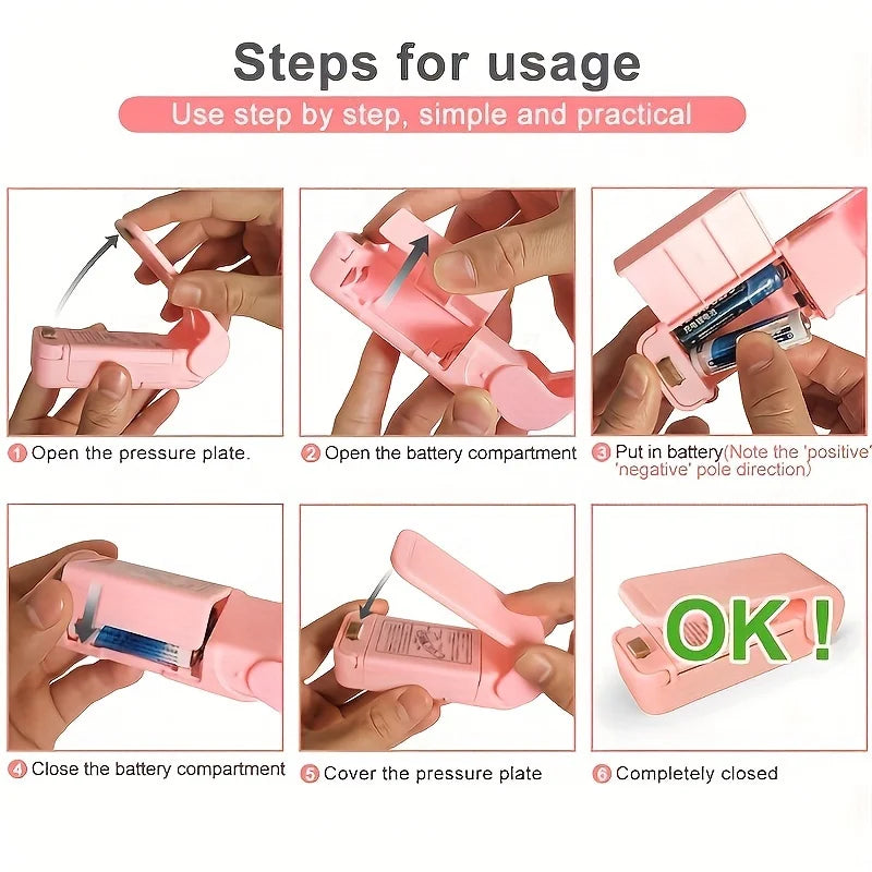 Mini Heat Bag Sealer | Portable Food Storage Clip | Keeps Snacks Fresh