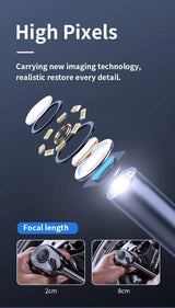 HD Endoscope Inspection Camera | IP67 Waterproof | 8 LED | Type-C & iOS | Car Sewer Pipeline Borescope