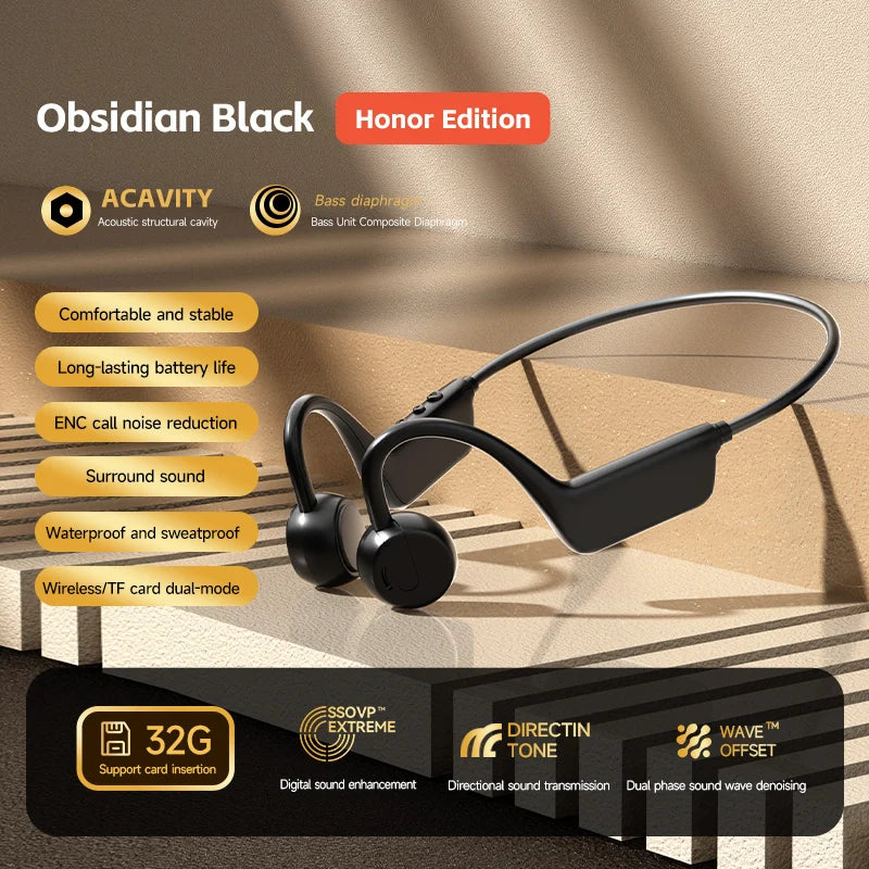 Conduction Headset Bluetooth 5.4 With Mic Waterproof Exercise Fitness Wireless Swimming Sports Headphone New 2026