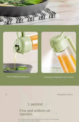 2 in 1 Pour Spray Sprayer Kitchen Fryer Air Spray Oil Dispenser Bottle for Olive Oil Cooking Frying BBQ Camping Large Capacity