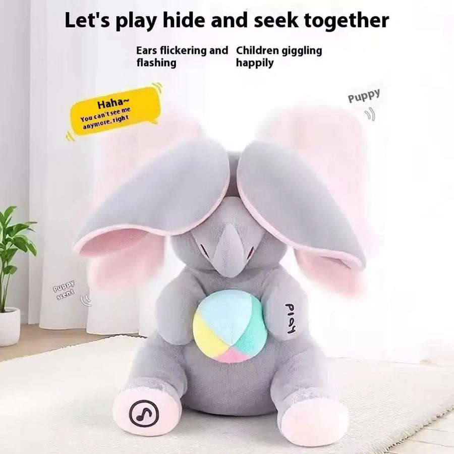 Hide-and-seek Elephant Plush Toy Elephant Toys Plush Singing Elephant With Ears Moving Interactive Toys Stuffed Animal Toy