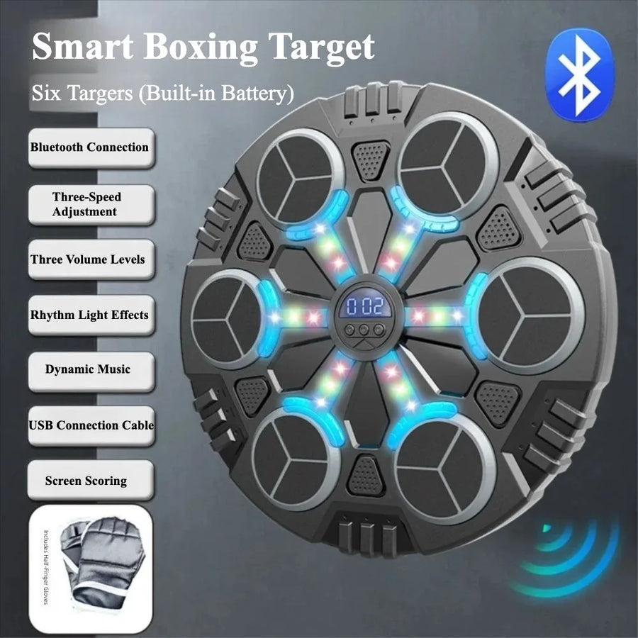 Smart Bluetooth Music Boxing Machine | Wall-Mounted | Noise Reduction | Rhythm Lights | 3 Speeds