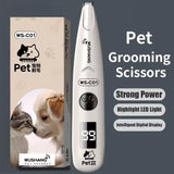Pet Electric Grooming Trimmer | LED Light | Waterproof | Low Noise | Face, Paw, Ear & Hip | Dogs & Cats