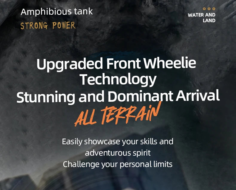 JJRC Q183 RC Tank Amphibious Tracked Tank Remote Control All Terrain Truck Climbing Off-Road Vehicle Waterproof Toy Kid Gifts