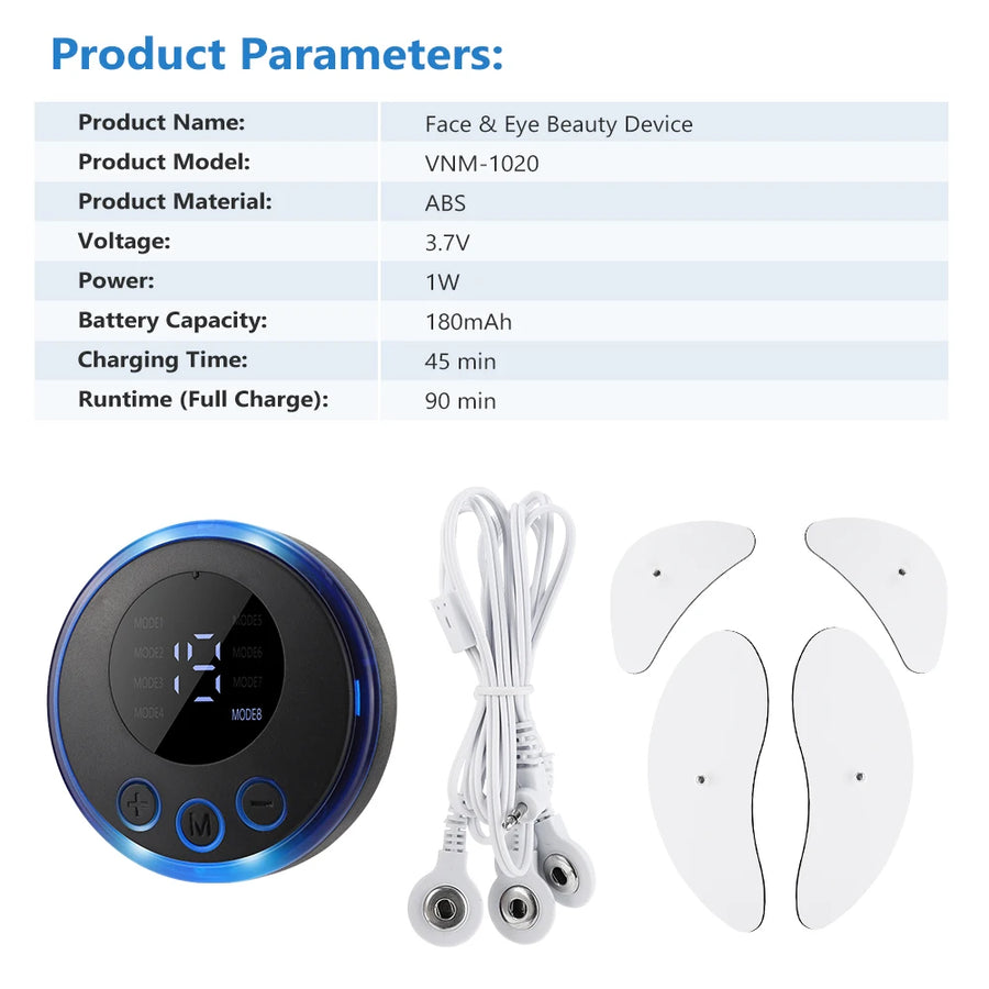 Microcurrent Face Lift Device | EMS Muscle Stimulator | Skin Tightening & Anti-Wrinkle
