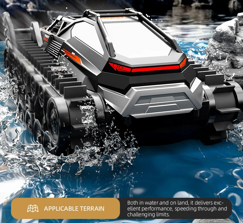 JJRC Q183 RC Tank Amphibious Tracked Tank Remote Control All Terrain Truck Climbing Off-Road Vehicle Waterproof Toy Kid Gifts