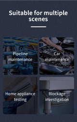 HD Endoscope Inspection Camera | IP67 Waterproof | 8 LED | Type-C & iOS | Car Sewer Pipeline Borescope