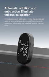 DUKA ATuMan Digital Tape Measure Rechargeable Rolling Measuring Tool with Large LCD for Complex Irregular Shapes