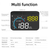 Car Head Up Display OBD + GPS HUD Display Digital GPS Speedometer Water Temp Voltage Fuel Tachometer Speed Alarm Electronic Part