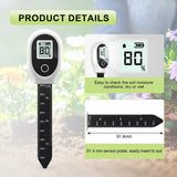 Soil Moisture Sensor Monitor Plants Moist Testing Tool Soil Hygrometer Plant Detector Garden Care Planting Humidity Meter