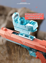 Automatic Desert Eagle Water Gun Toys Electric Shooting Flashing Lights Battle Water Pistol Spray Outdoor Pool Toys for Boy Gift