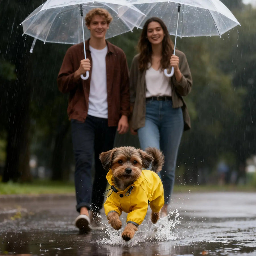 Waterproof Dog Raincoat Adjustable Lightweight Pet Rain Jacket for Small Medium Large Dogs Winter Outdoor Walking Activities