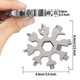 18-in-1 Stainless Steel Multi-Tool | Snowflake Design | Folding Pocket Tool Kit