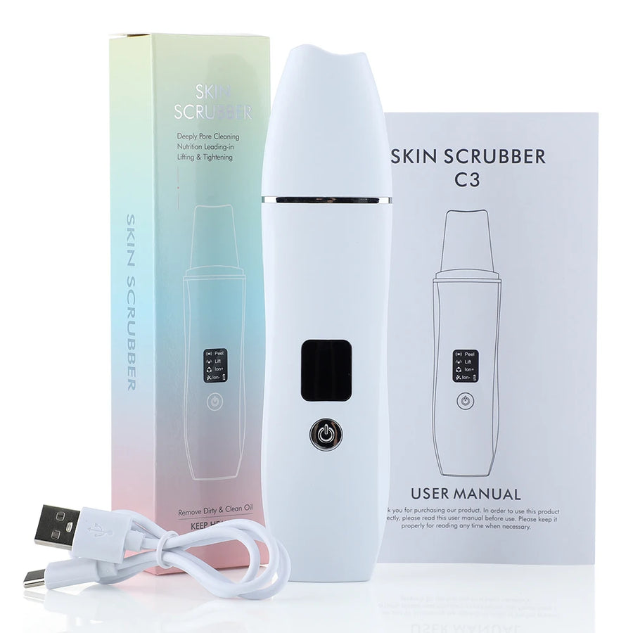 Ultrasonic Skin Scrubber | 4-Mode Blackhead Remover & Facial Deep Cleanser