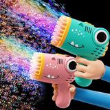 40-Hole Dinosaur Bubble Machine | Electric Handheld Bubble Blaster | Kids Toy