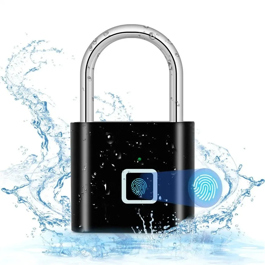 Smart Fingerprint Padlock | Biometric Keyless Lock | Waterproof | USB Rechargeable