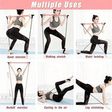 Pilates Resistance Band Kit | Portable Home Gym Set | Full Body Workout