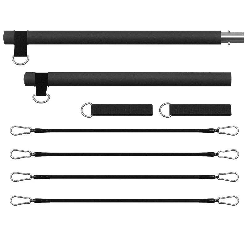 Pilates Resistance Band Kit | Portable Home Gym Set | Full Body Workout