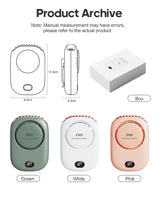 Bladeless Neck Fan | 1800mAh | 3 Speed Settings | USB Rechargeable | Hands-Free Cooling