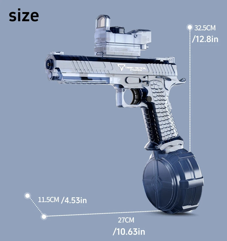 Automatic Desert Eagle Water Gun Toys Electric Shooting Flashing Lights Battle Water Pistol Spray Outdoor Pool Toys for Boy Gift