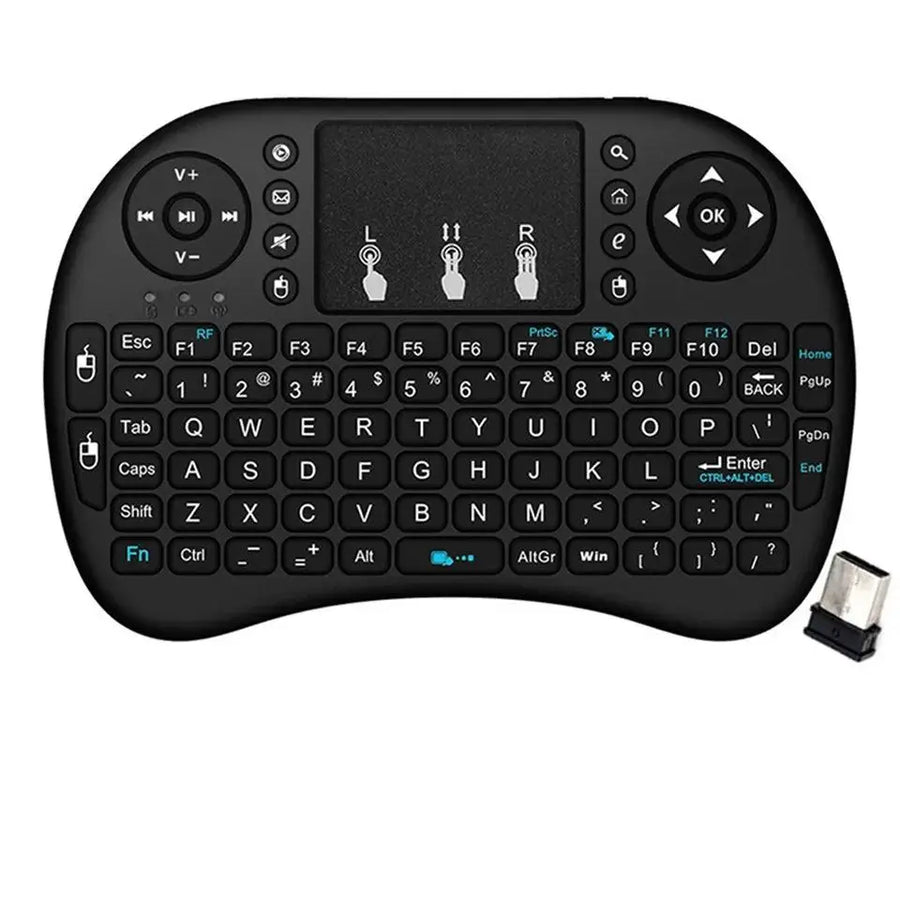 Mini Wireless Keyboard | 2.4G & Bluetooth with Touchpad | For Smart TV, Laptop & Projector