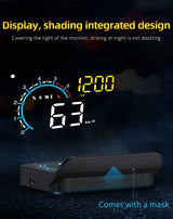 Car Head Up Display OBD + GPS HUD Display Digital GPS Speedometer Water Temp Voltage Fuel Tachometer Speed Alarm Electronic Part