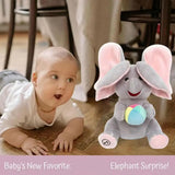 Hide-and-seek Elephant Plush Toy Elephant Toys Plush Singing Elephant With Ears Moving Interactive Toys Stuffed Animal Toy