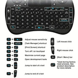 Mini Wireless Keyboard | 2.4G & Bluetooth with Touchpad | For Smart TV, Laptop & Projector