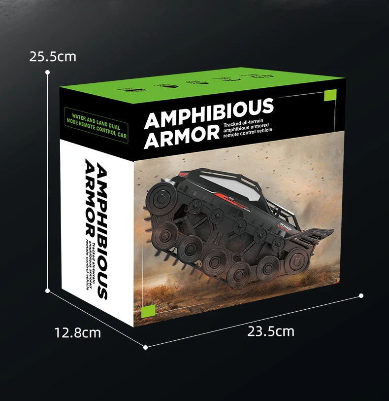 JJRC Q183 RC Tank Amphibious Tracked Tank Remote Control All Terrain Truck Climbing Off-Road Vehicle Waterproof Toy Kid Gifts
