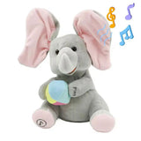 Hide-and-seek Elephant Plush Toy Elephant Toys Plush Singing Elephant With Ears Moving Interactive Toys Stuffed Animal Toy