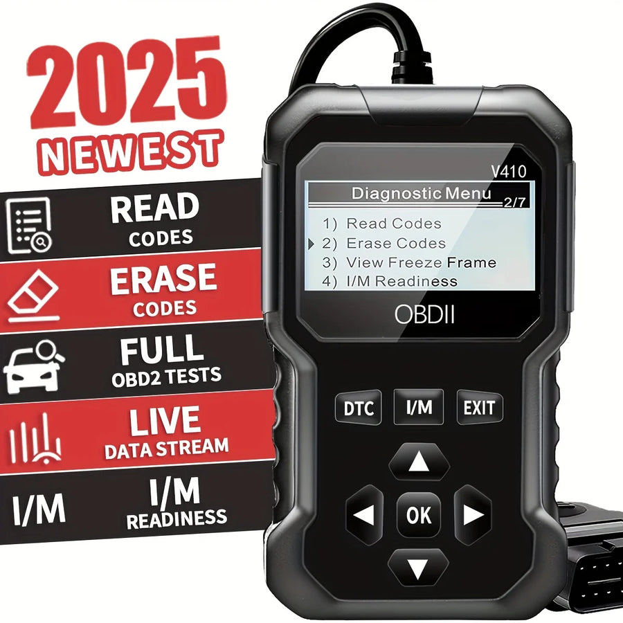 OBD2 Car Diagnostic Scanner | Engine Fault Code Reader | All OBD-II Cars 1996+ | 6 Colors