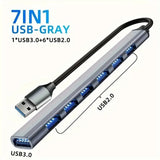 USB C Hub 8In1 7in2 7in1 Type C 3.1 To 4K HDMI Adapter with RJ45 SD/TF Card Reader PD Fast Charge for MacBook Notebook Laptop